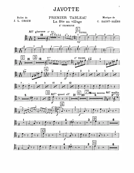 Trombone 1, 2, 3, Tuba
