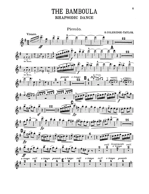 Piccolo, Flute 1, 2