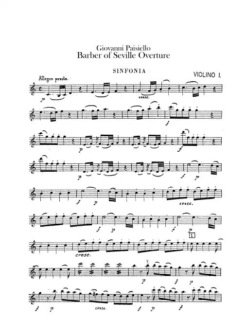 Violins I, II