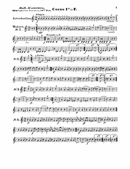 Horn 1, 2, 3, 4 (F)