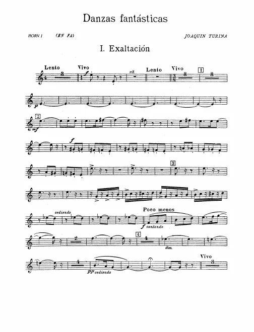 Horn 1, 2, 3, 4 (F)
