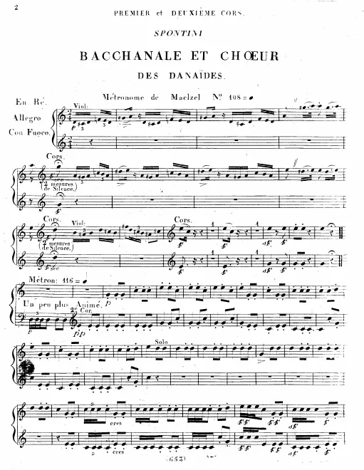 Horn 1, 2 (in D)