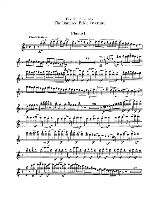 Flute 1, 2, Piccolo