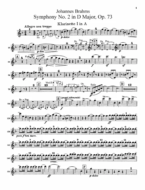 Clarinet 1, 2 (A)