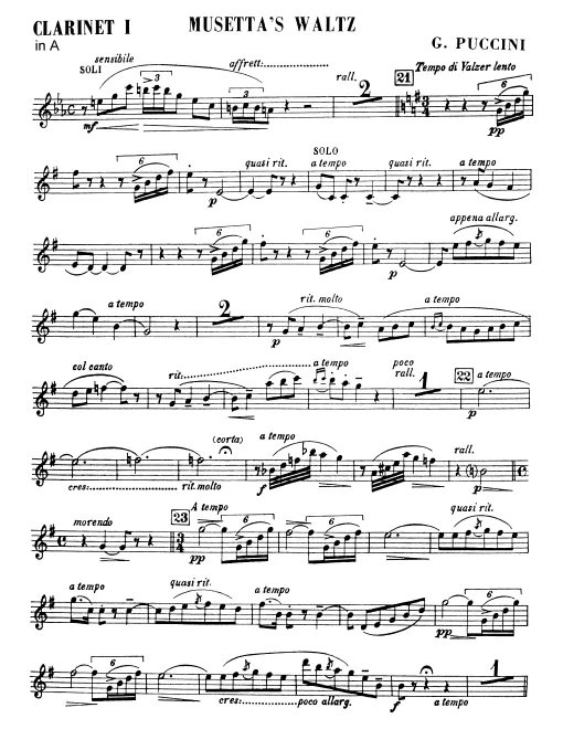 Clarinets 1, 2, Bass Clarinet (A)