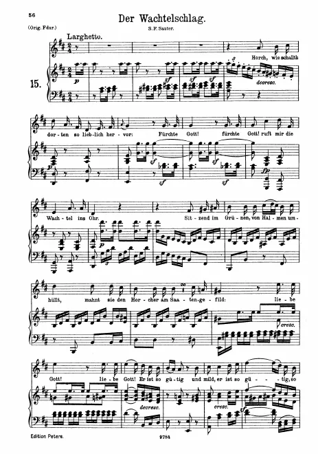 Complete Score (medium/low voice, transposed to )