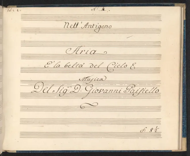 No.4. Aria (Antigono): È la beltà del cielo