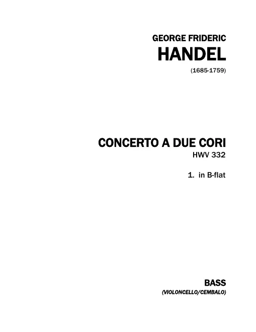 Basses (Cellos/Cembalo)