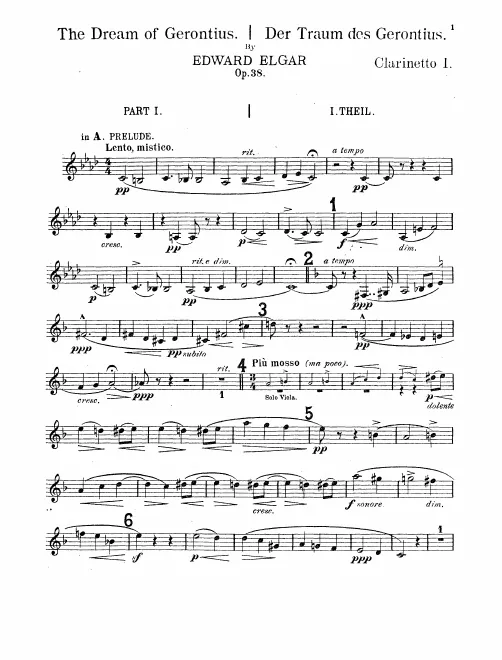 Clarinet 1, 2 (A), Bass Clarinet (B)