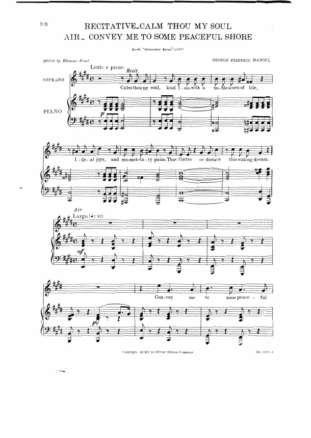 Recitative and Aria: Convey me to some peaceful shore