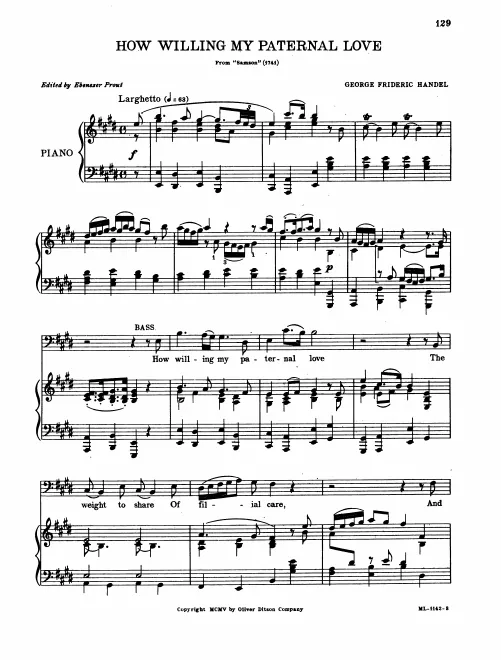 Aria: How willing my paternal love (Bass)
