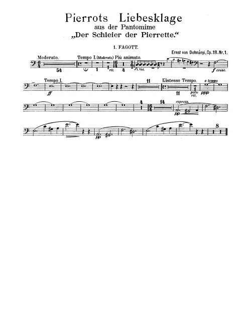 Bassoon 1, 2, Contrabassoon