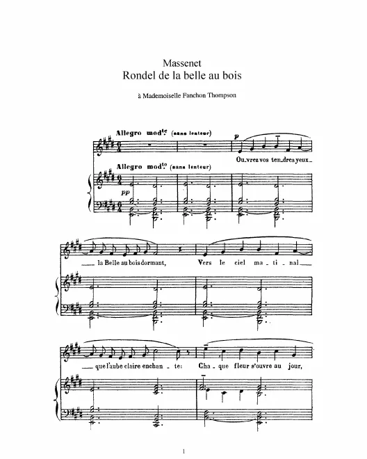 Complete Score (E Major: high voice and piano)