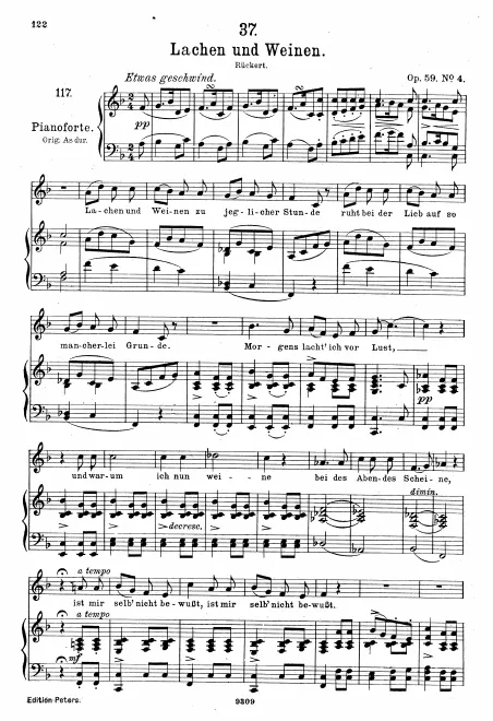 Complete Score (Medium voice, transposed to )