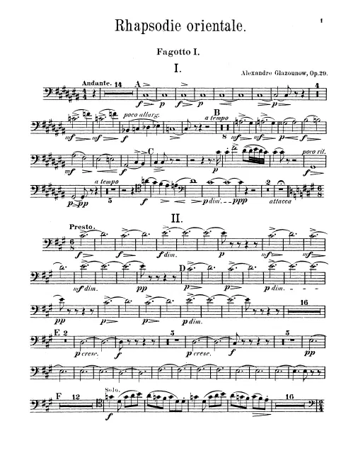 Bassoon 1, 2