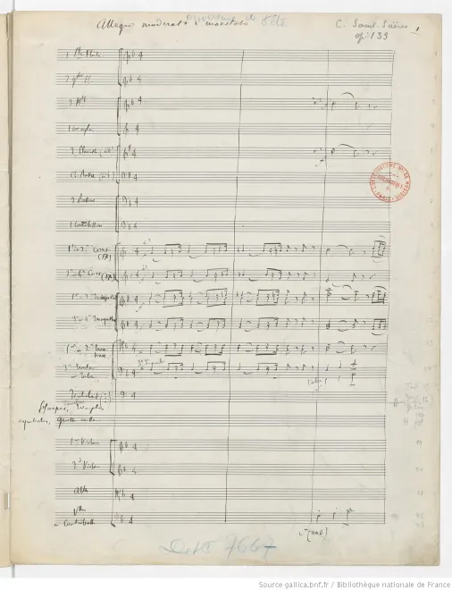 Complete Score (Autograph)