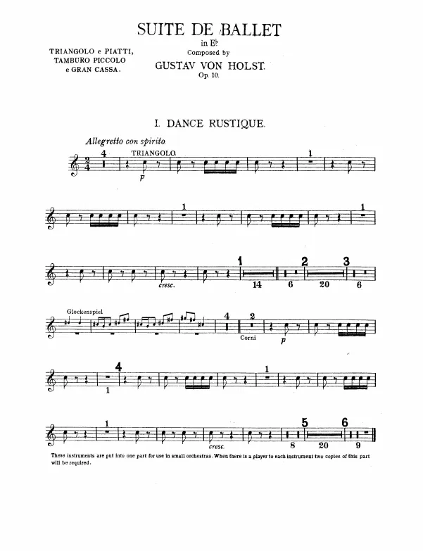 Triangle/Cymbals/Snare Drum/Bass Drum, Glockenspiel