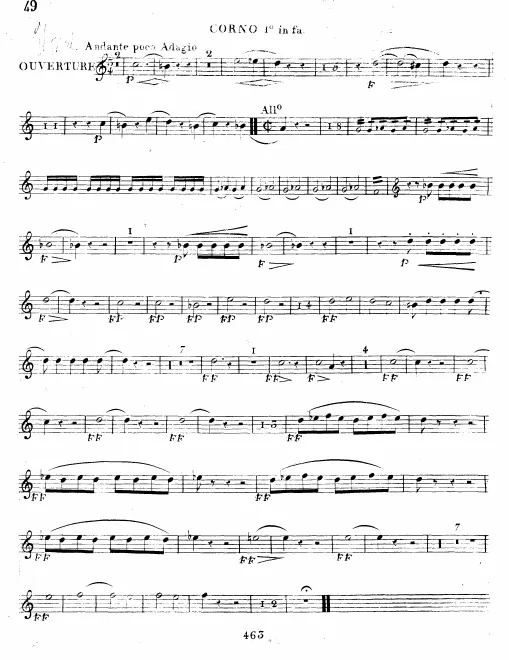Horn 1, 2 (F), 3, 4 (C)
