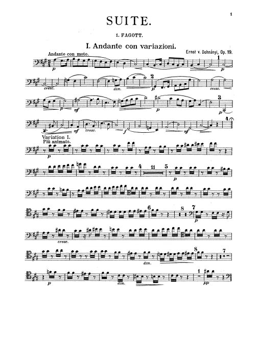 Bassoon 1, 2, Contrabassoon