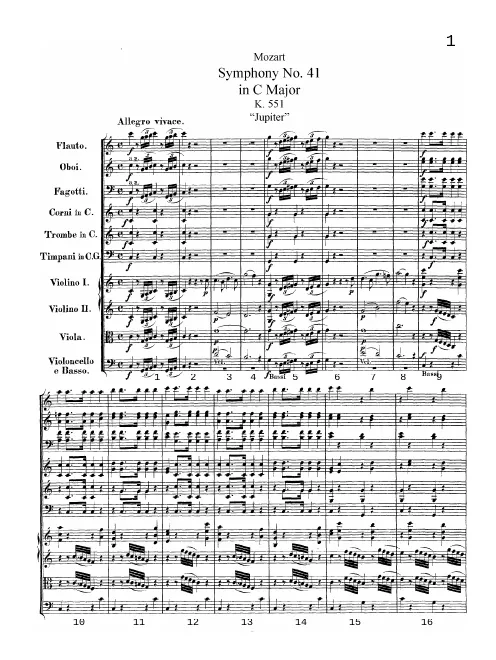 Complete Score (with numbered measures)