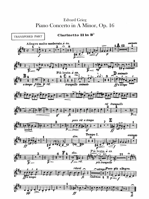 Clarinet 2 (B, transposed)