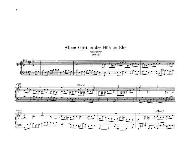 Allein Gott in der Höh sei Ehr, BWV 717