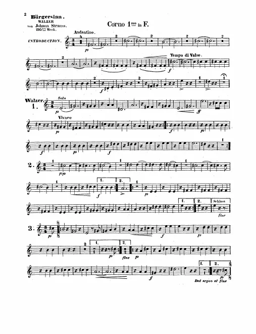 Horn 1, 2, 3, 4 (F)