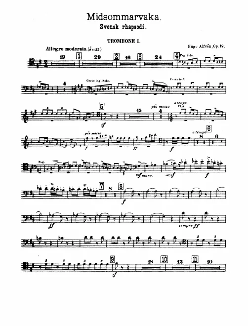 Trombone 1, 2, 3, Tuba