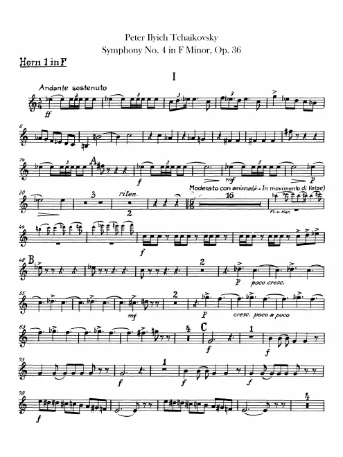 Horn 1, 2, 3, 4 (F)