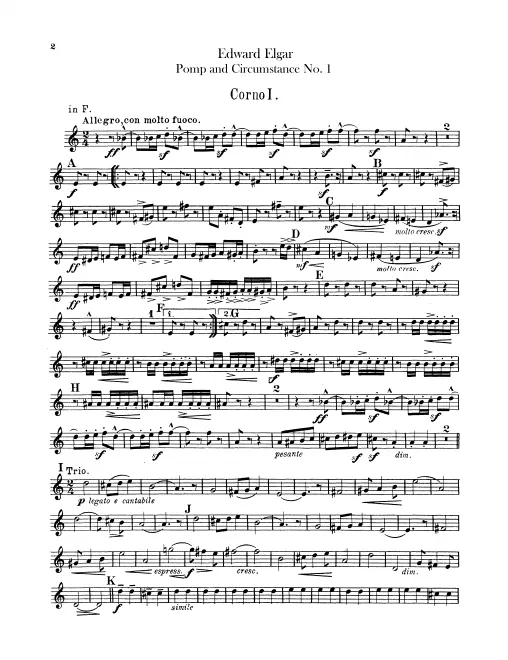 Horn 1, 2, 3, 4 (F)