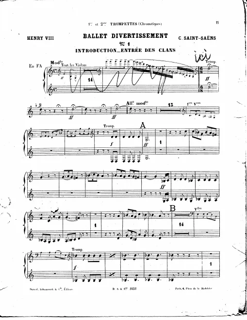 Trumpet 1/2 (F/B), Cornets 1/2 (B)