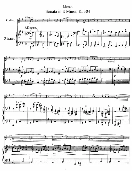 Complete Score and Violin Part