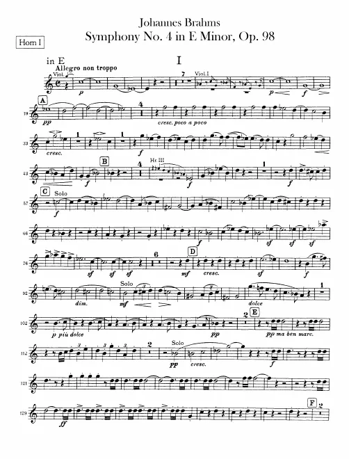 Horn 1, 2 (E, F)
