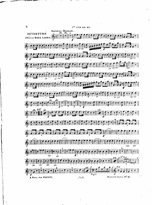 Horn 1, 2 (E), 3, 4 (G)
