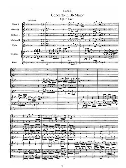 Concerto No.1 in , HWV 306