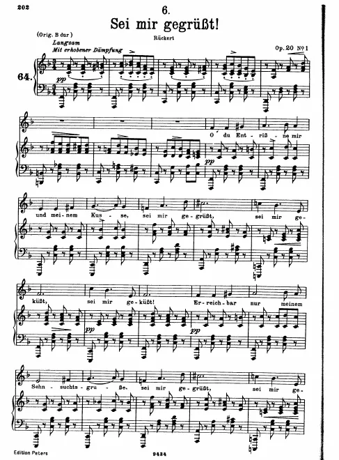 Complete Score (Low voice, transposed to )