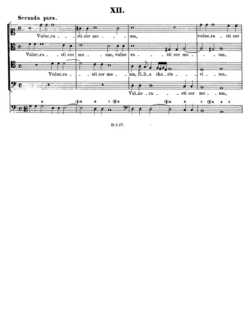 Vulnerasti cor meum, filia charissima, SWV 64