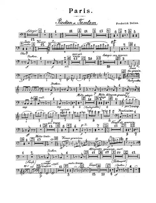 Cymbals/Tam-Tam, Bass Drum, Tambourine, Glockenspiel/Castanets, Triangle