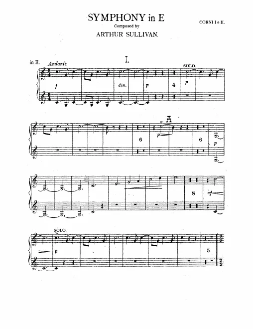 Horn 1/2 (E/E/D), 3/4 (G/E/C/E)