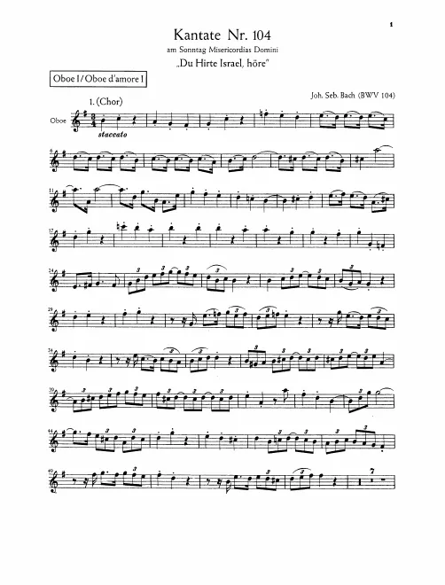 Oboe (also Oboe d'amore) 1, 2, English Horn