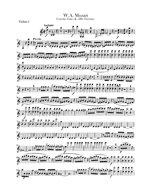 Violins I, II