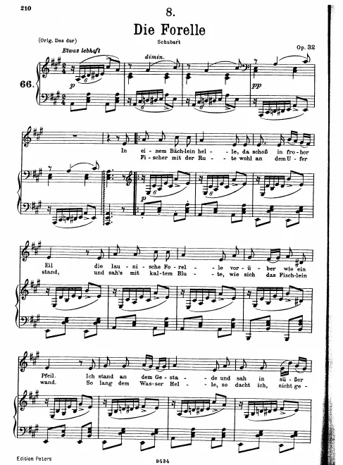 Complete Score (Low voice, transposed to )