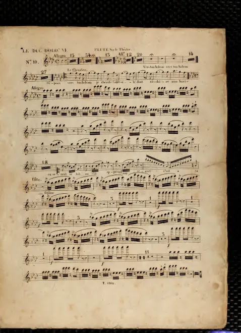 Offstage Orchestra Flute, Clarinet (B♭), 2 Horns (A♭), 2 Cornets (A♭), 3 Trombones, Snare Drum, Triangle, Canon, Artillery)