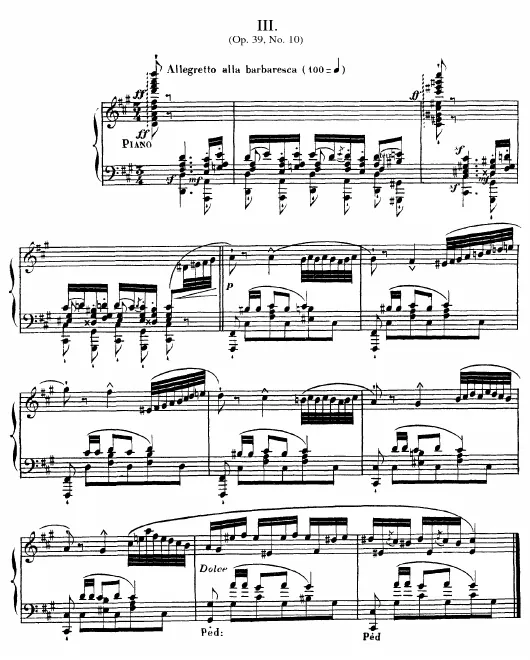 3. Allegretto alla barbaresca