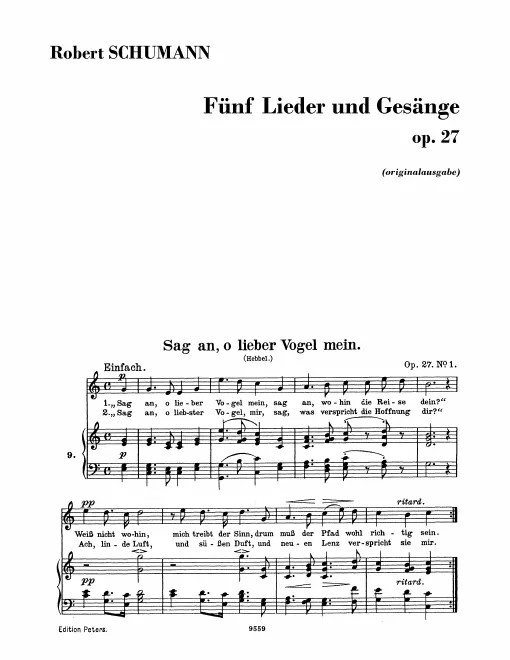Complete Score (original / high voice)