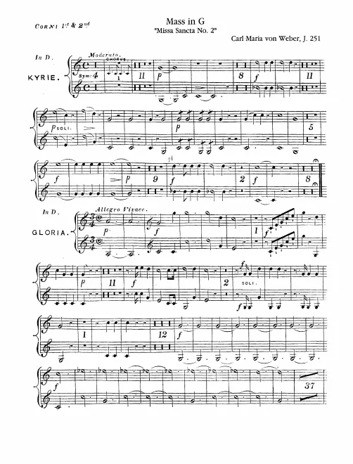 Horn 1/2 (D, E, A. C), 3/4 (D)