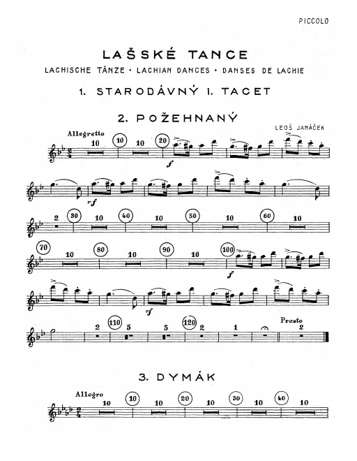 Piccolo, Flute 1, 2