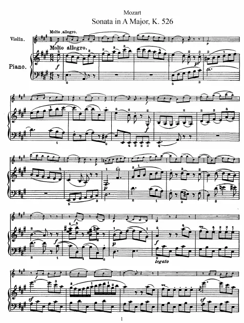 Complete Score and Violin Part