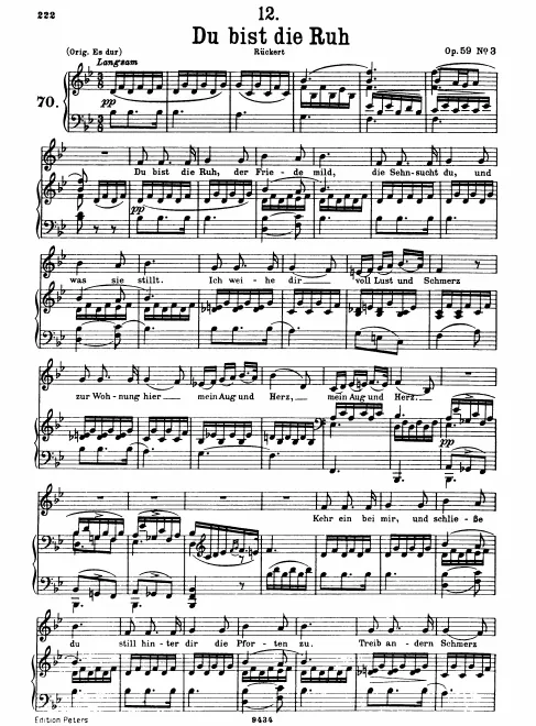 Complete Score (Low voice, transposed to )