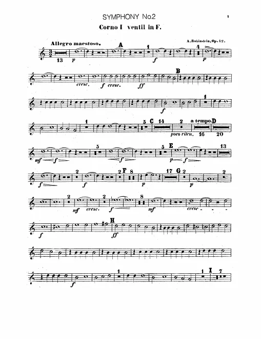 Horn 1, 2, 3, 4 (F)